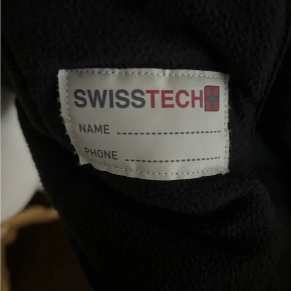 Swiss Tec XL Black Hooded Jacket Aqua Athleisure Outdoor Sporty Lightweight - Picture 6 of 11